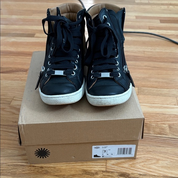 UGG Black Lace-Up High-Tops - Picture 1 of 9